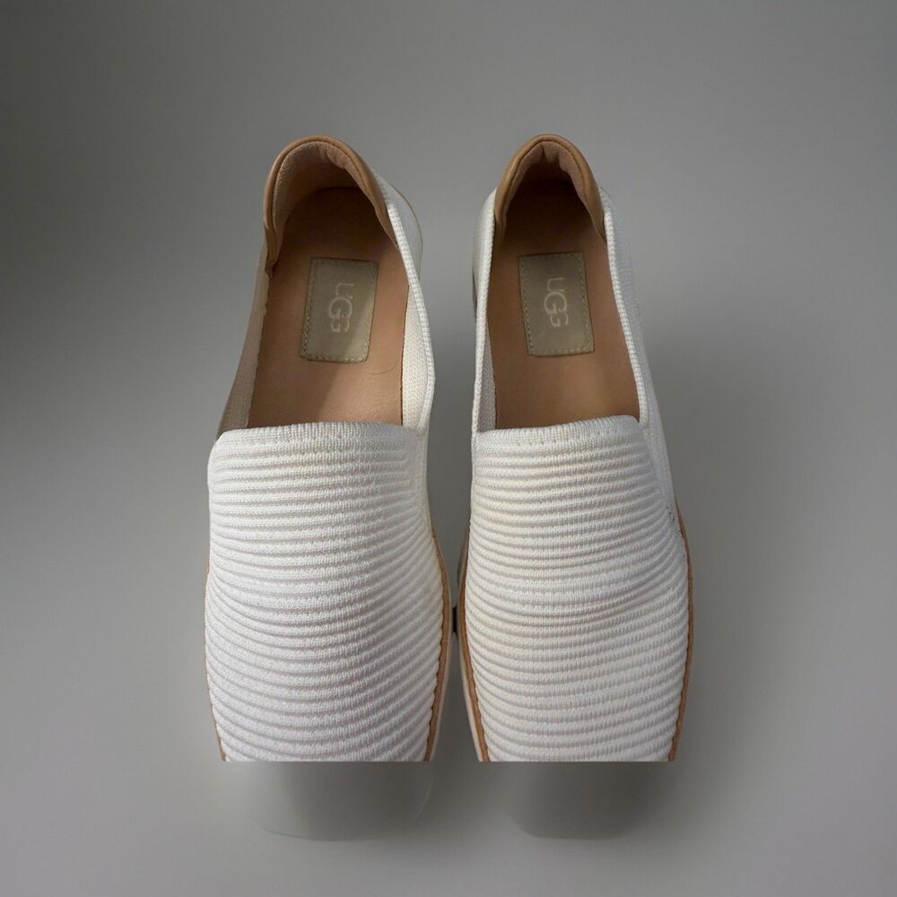 UGG Women's White Alameda Sammy Fabric Slip-On Casual Sneakers - Sz 7 - Picture 2 of 10